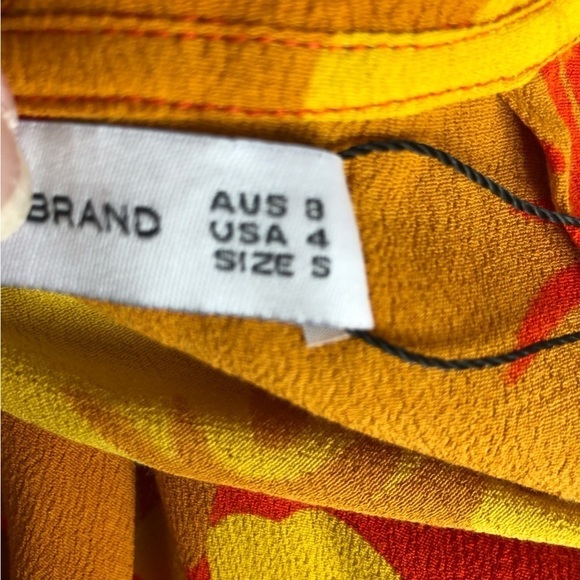 Faithful The Brand Odette Surfs Up Floral Crepe Halter Mini Dress Size 4 - Picture 9 of 14